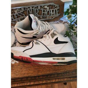Men Nike Air Flight White/Black Sneakers 11.5  High Top Streetwear Athleisure
